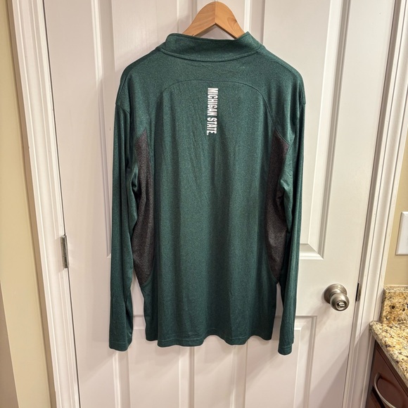 Colosseum Men's Michigan State Spartans Green Athletic Quarter Zip Top XL NWOT - Picture 5 of 5